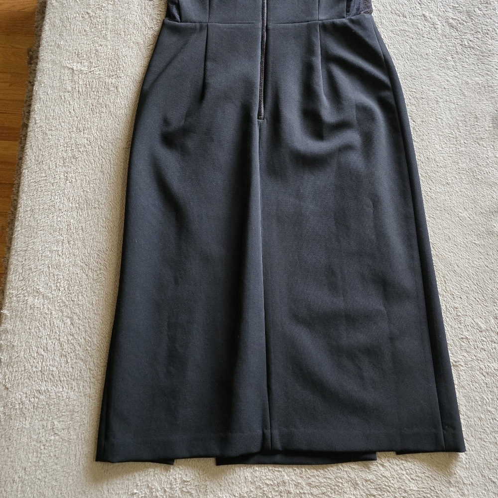 Alice + Olivia Employed Black Sheath Sleevless Midi Dress size 8 - Picture 8 of 14